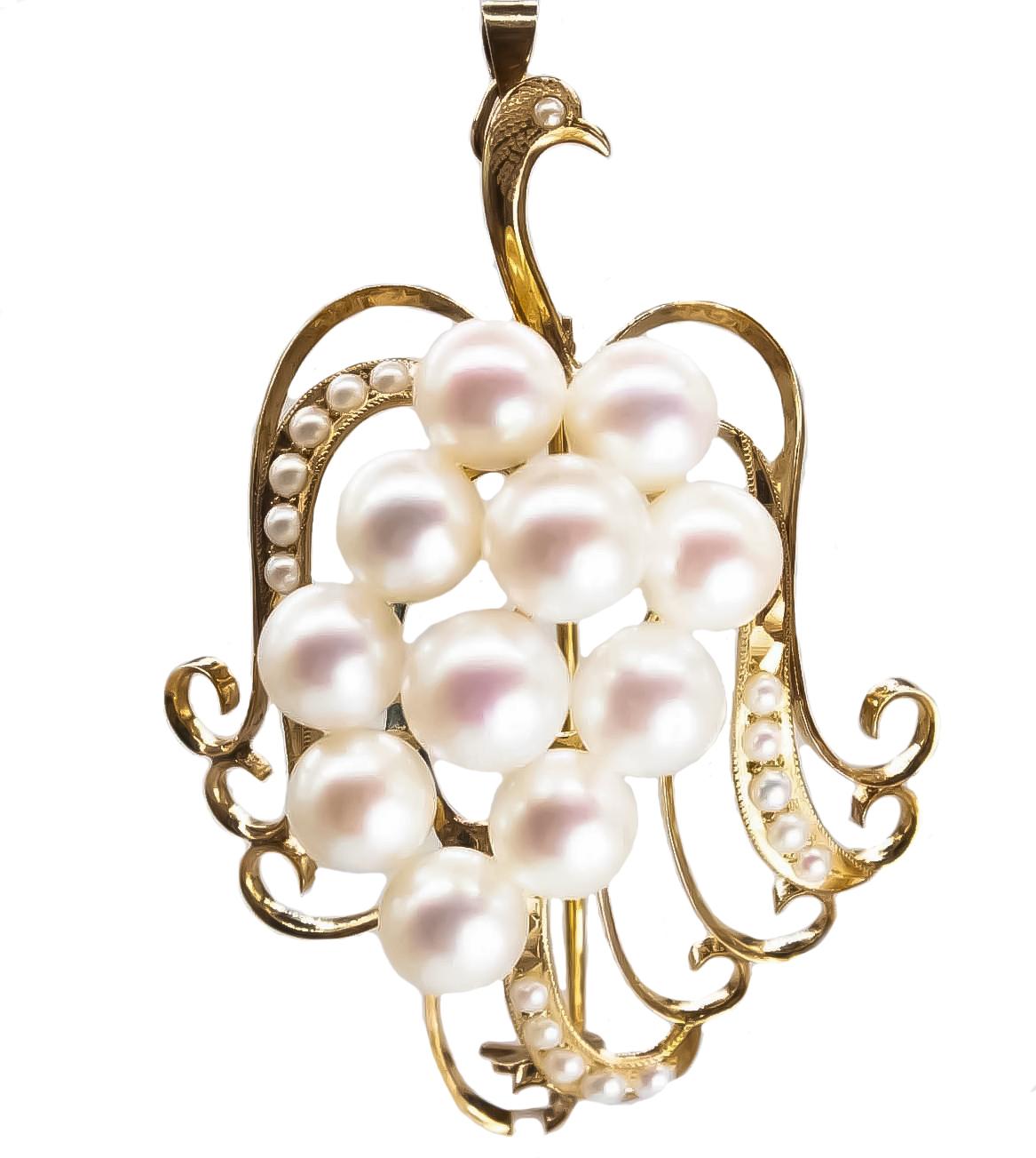 Кулон с жемчугом