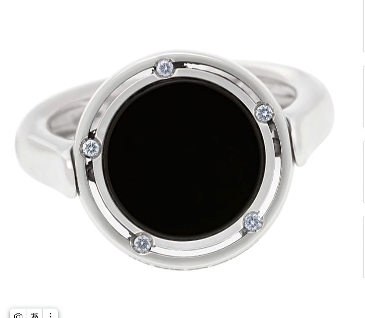 DAMIANI "D Side" -  из белого золота  с бриллиантами  и черным ониксом