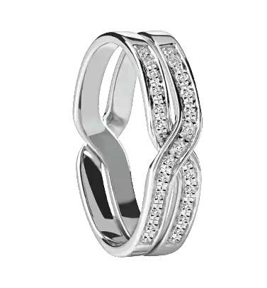 Кольцо DAMIANI из белого золота с бриллиантами