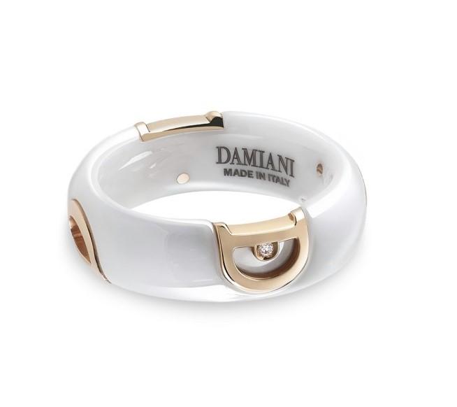 DAMIANI-"D Icon" из розового золота с белой керамики и бриллиантами
