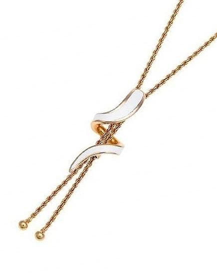 Ожерелье  DAMIANI "Eden"  из розового золота с белой керамики с бриллиантами
