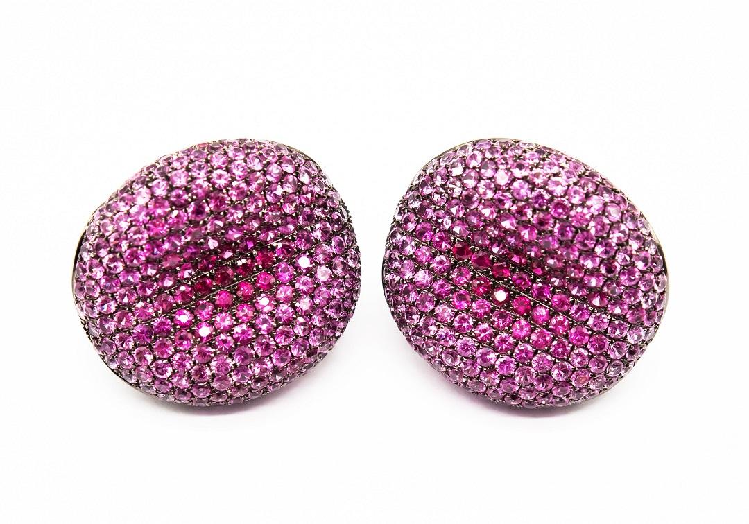 Серьги с сапфирами