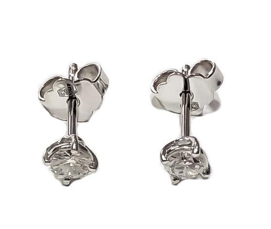 СЕРЬГИ ГВОЗДИКИ ИЗ БЕЛОГО ЗОЛОТА 785 ПРОБЫ