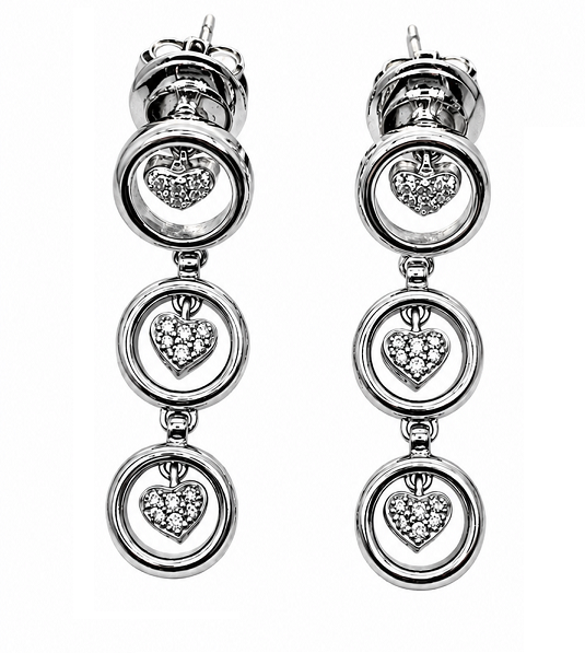   Серьги из белого золота от  Piero Milano
