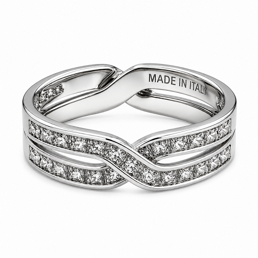 Кольцо DAMIANI из белого золота с бриллиантами