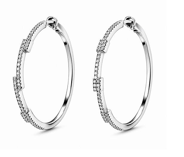 Серьги из белого золота с бриллиантами  DAMIANI