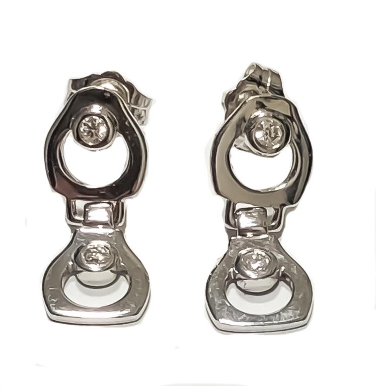 СЕРЬГИ ГВОЗДИ ИЗ БЕЛОГО ЗОЛОТА