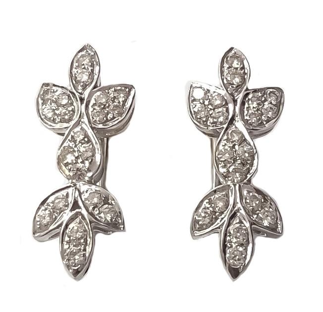 СЕРЬГИ С БРИЛЛИАНТАМИ ИЗ БЕЛОГО ЗОЛОТА