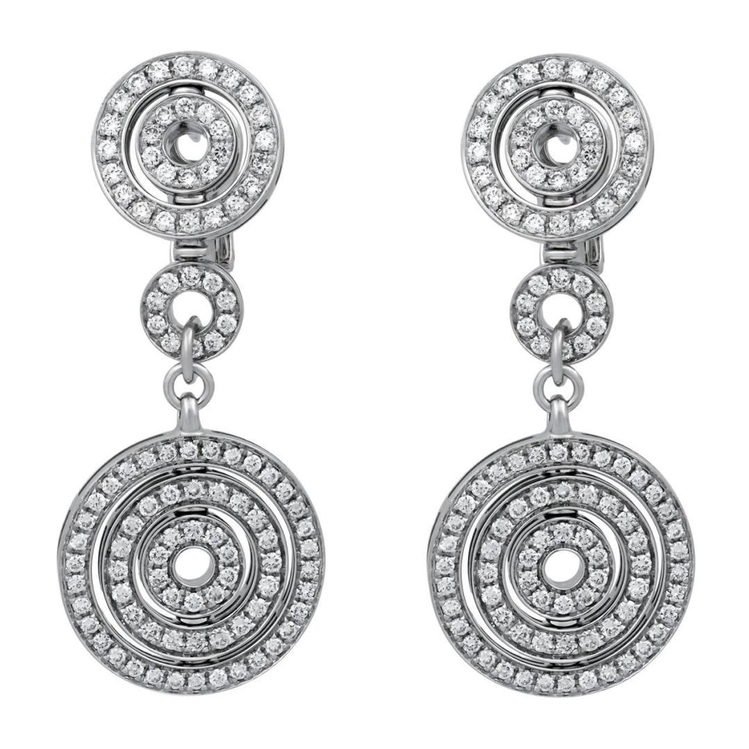 18 Karat White Gold Diamond Astrale Earrings