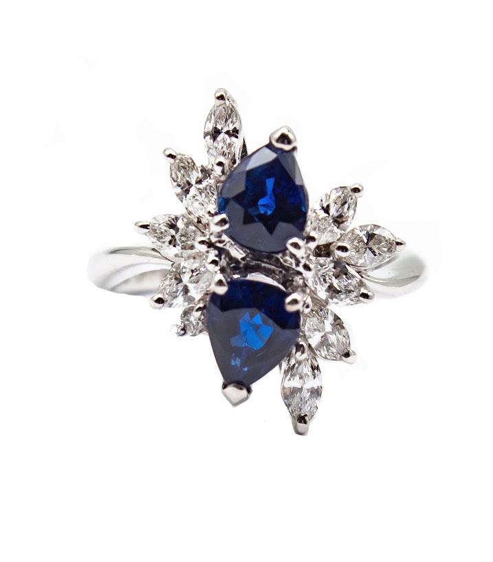 Кольцо с сапфирами