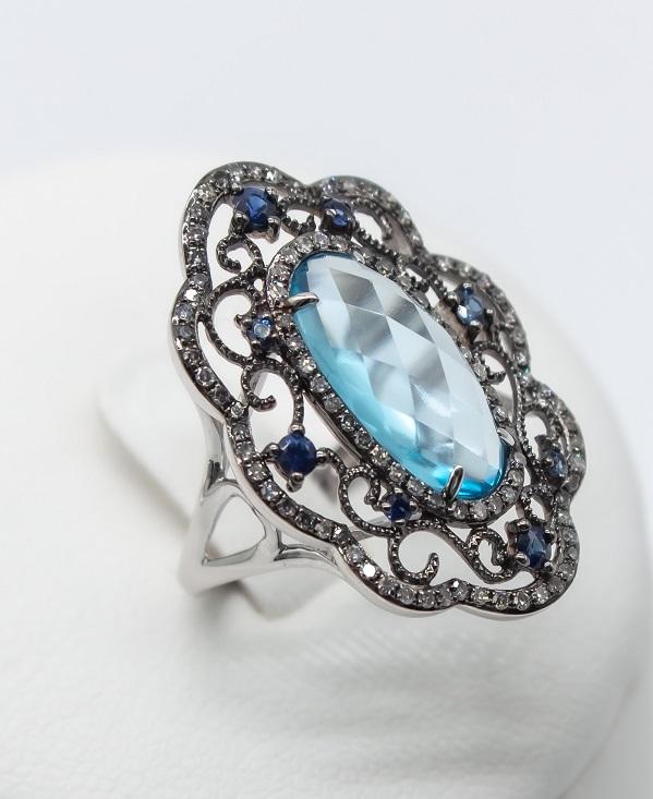 Кольцо с топазом