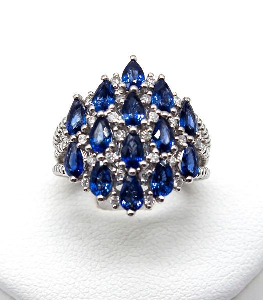 Кольцо с сапфирами