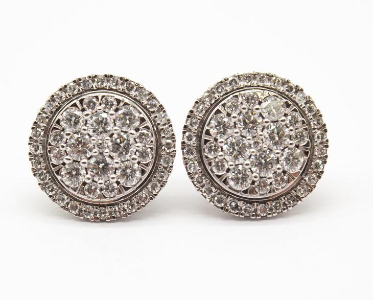 Серьги с бриллиантами "гвозди"