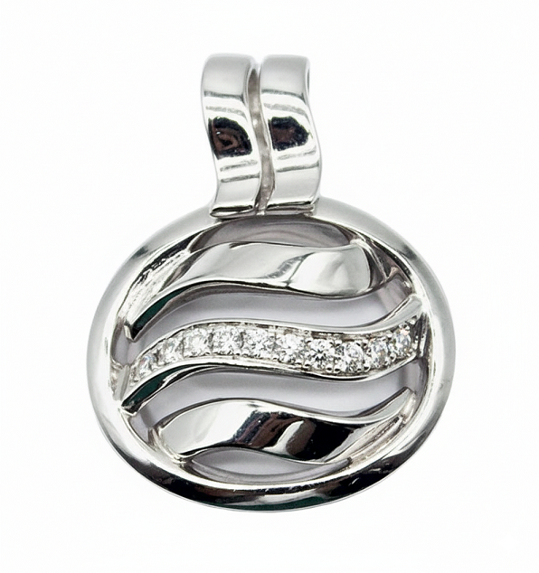кулон из белого золота  