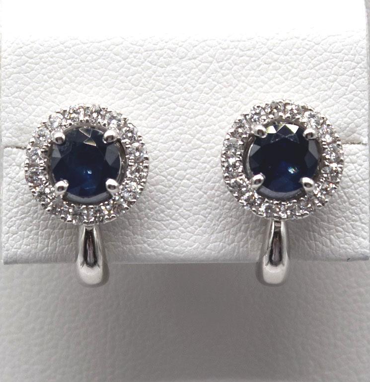 Серьги с сапфирами